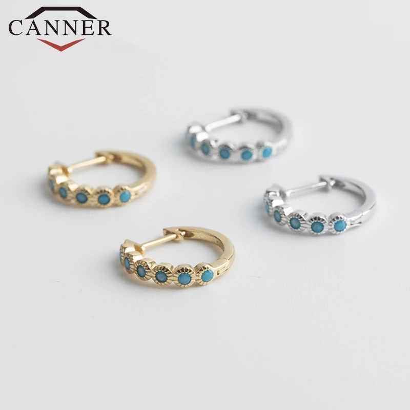 Серьги кольца Женские Маленькие Геометрические из серебра 925