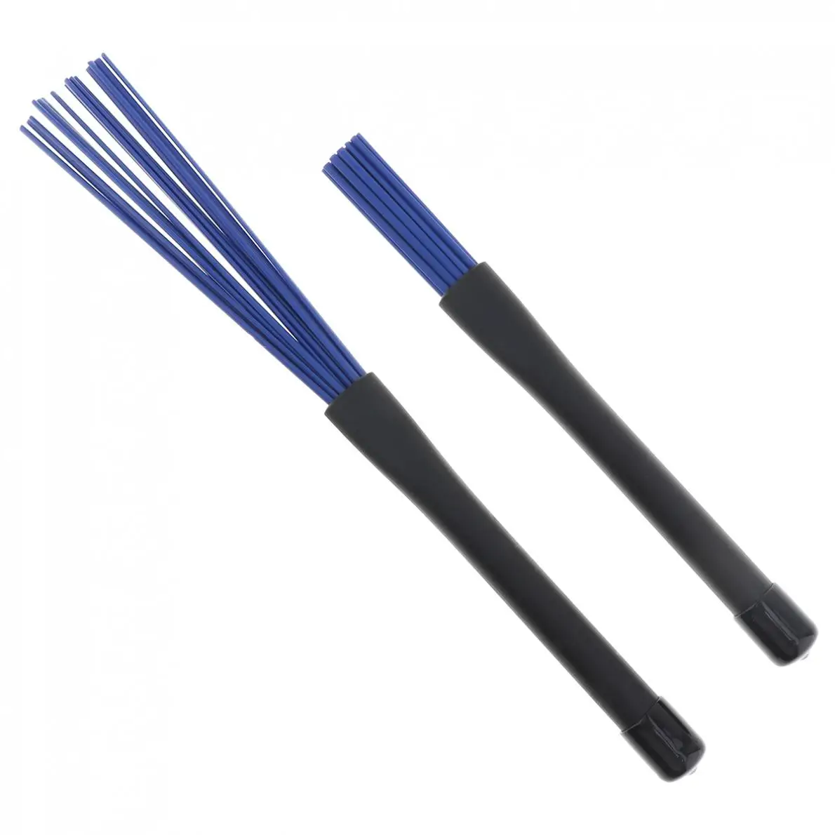 Выдвижные джазовые ударные щетки из синего нейлона 2 шт. палочки с черными