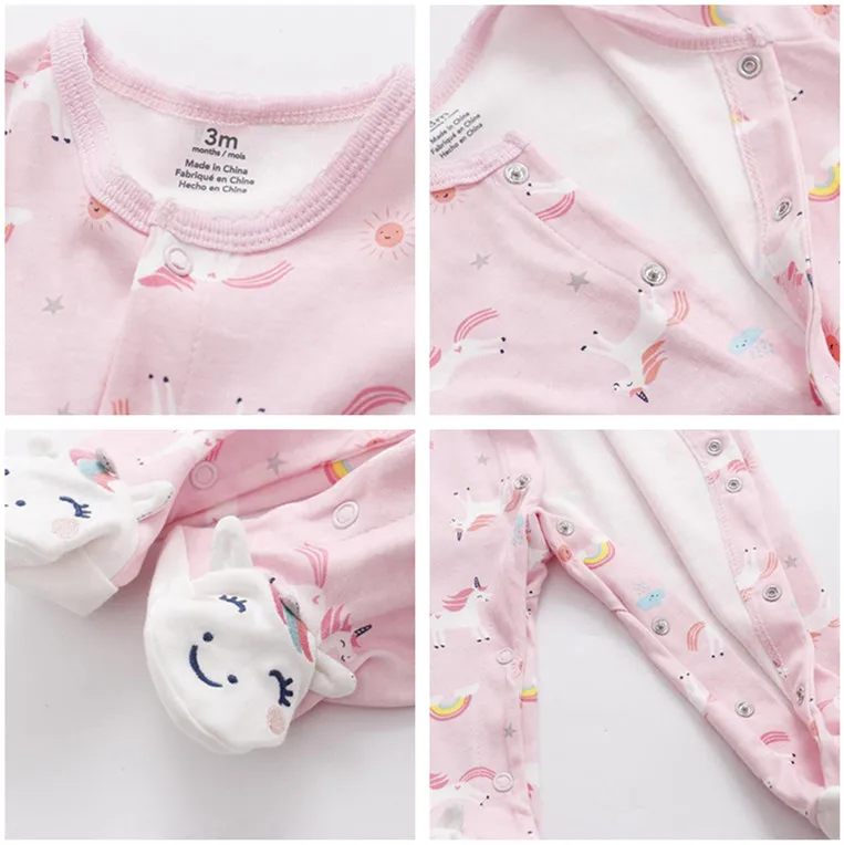 2021 весенне осенний Детский комбинезон с длинными рукавами для новорожденных