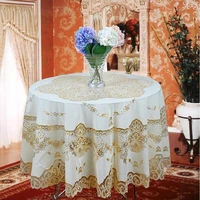 pvc tablecloth round table cover waterproof restaurant hotel household round table cloth thick flower cloth