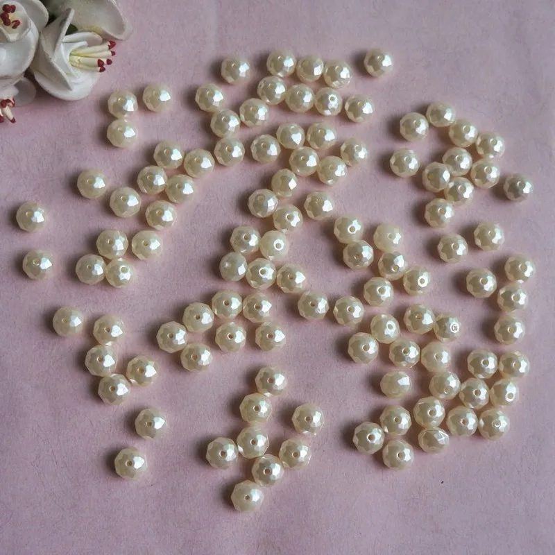 

Бусины из акрила с имитацией под жемчуг, 6 х8 мм, 100 шт.