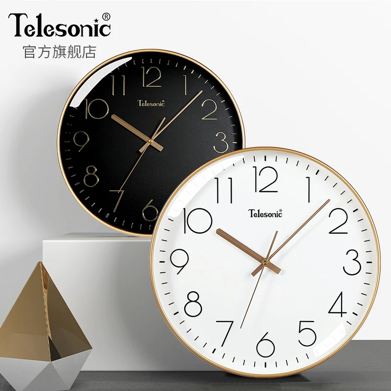

Kitchen Modern Design Wall Clock Digital Big Living Room White Stylish Wall Clocks Home Decor Round simple Wall Clock Safe 5