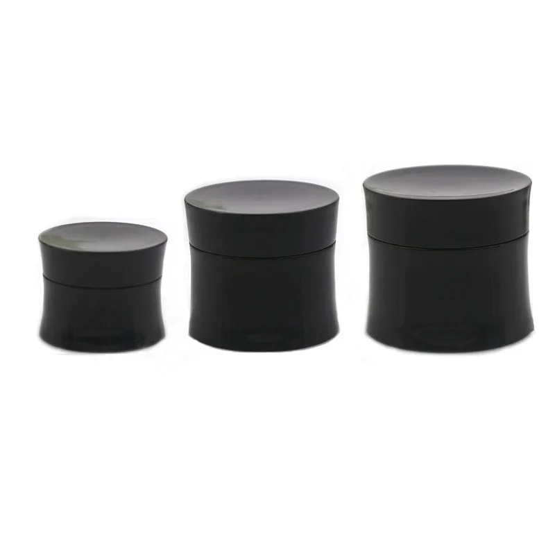 

30pcs 15g/30g/50g black Plastic Cosmetic Empty Jar Pot Box Makeup Nail Art Cosmetic Bead Storage Container Round Bottle