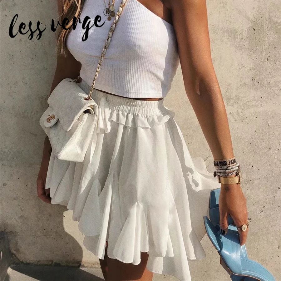 Новая модная женская юбка Lessverge короткая мини-юбка повседневная плиссированная