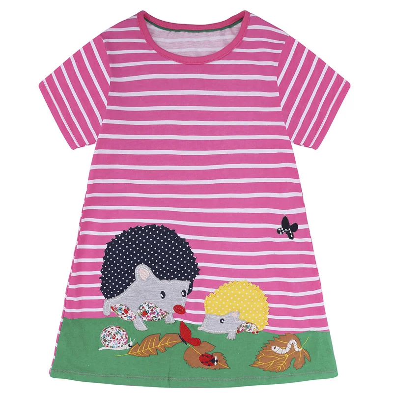 

Baby Girls Dress with Cartoon Animals Princess Long Sleeve Dresses Children Autumn Clothing for Kids Dress