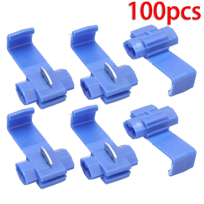 

Hardware Connectors Tool 100pcs Blue Quick Splice Crimp Tube Terminals