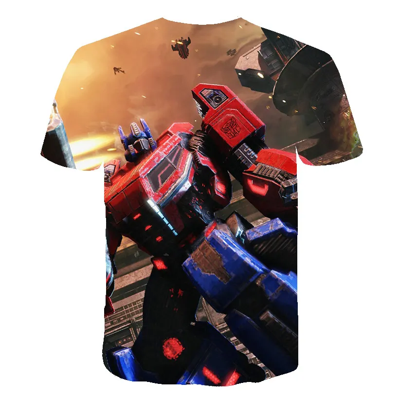 

3D Printing Science Fiction Transformers Children's Cartoon Movie Boy t-shirt Summer 2021 Street Harajuku Baby T-shirt