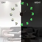 Самодельные часы Съемная художественная наклейка домашний Декор Гостиная кварцевая игла Горячие 3D Светящиеся Настенные часы зеркальные настенные наклейки креативные 1