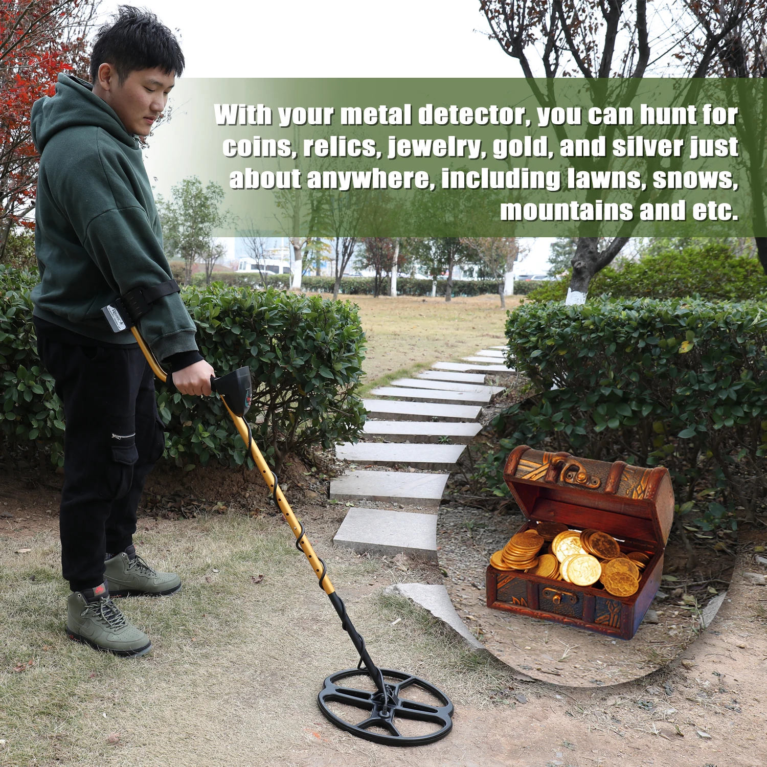 Портативный металлоискатель ручной подземный детектор для поиска золота