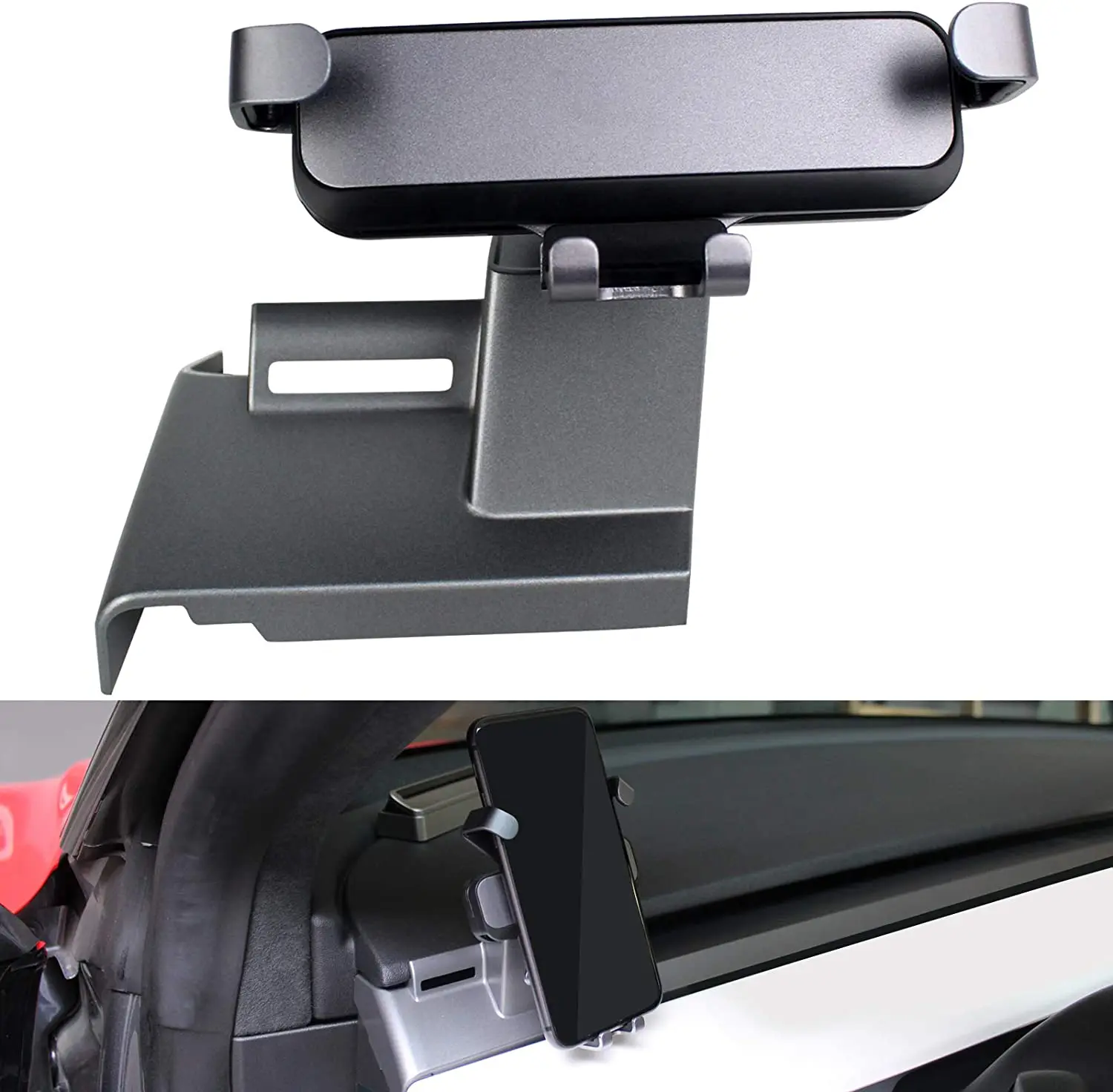 car cell phone mount for tesla model 3 y fixed clip safety cell phone holder stand tesla phone mount for screen hud phone hold free global shipping