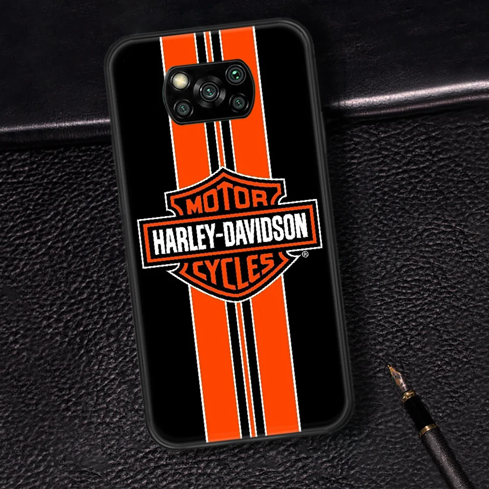 

Harley-Davidson Motorcycle Brand Phone Case Cover Hull For Xiaomi Mi A2 A3 8 9 SE 9T 10 10T Lite Pro Ultra Poco X3 black Cover