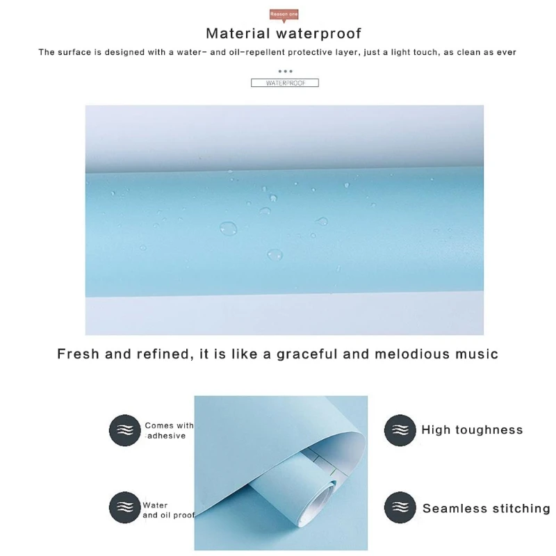 

Furniture Cabinets Self Adhesive Film Wallpaper PVC Waterproof Wardrobe Desktop Kitchen Stickers Drawer Contact Paper Thickened