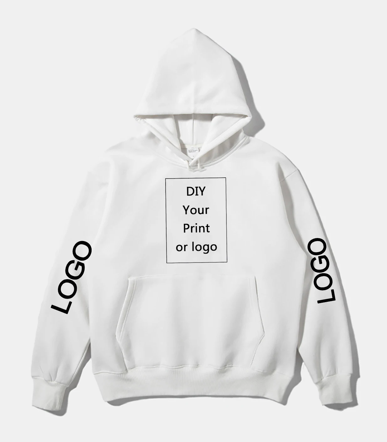 2021 Autumn Mens Thick Fleece Hoodies Hip Hop Pure Hoodies Thick Velvet Fabrics Winter Hoodies 2