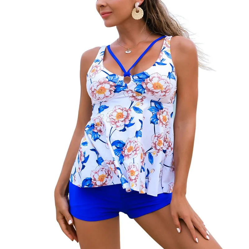 

European and American Style Women Breathable Boxer Split Swimming Suit