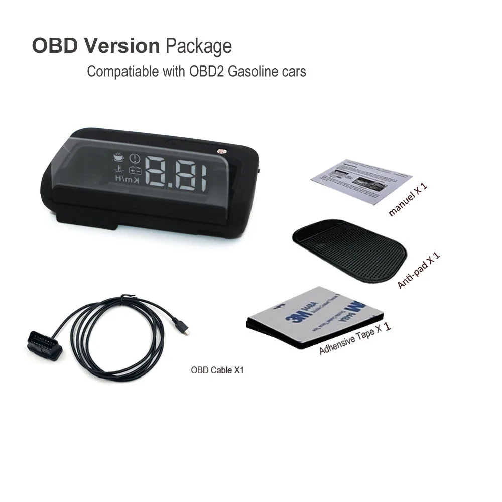 EANOP зеркало Смарт HUD Дисплей OBD2 сканер превышения скорости сигнализации системы лобовое стекло скорость проектор A100S