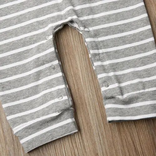 Комбинезон для новорожденных девочек и мальчиков полосатый комбинезон с