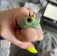 new simple fashion cute frog shape ring punk jewelry animal ring for women gifts party jewelry gold wholesale bulk zinc alloy