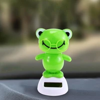 hot sale 80 cute swinging cartoon frog solar power car interior dashboard ornament gift