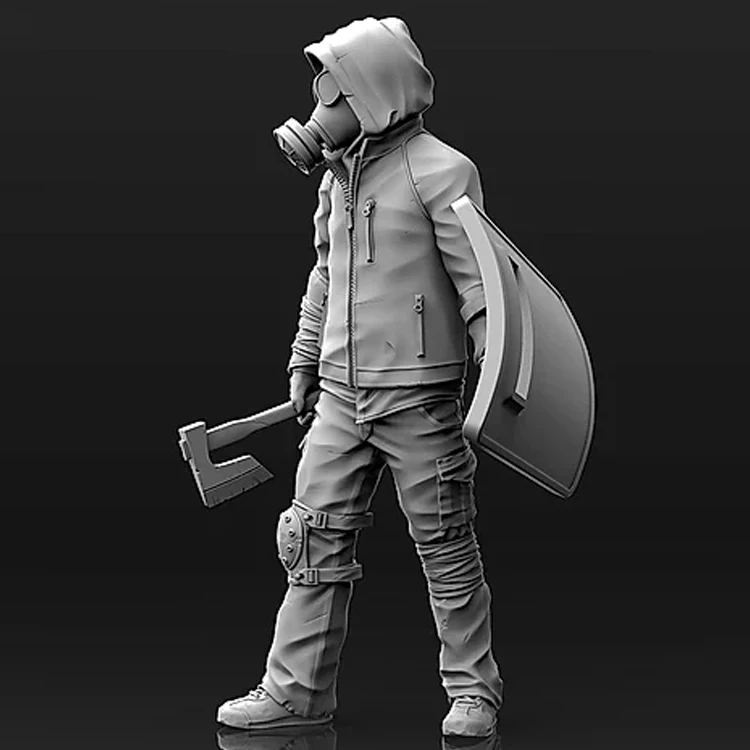 Модель 1/35 года фигурка GK Men из смолы со щитами несобранный и Неокрашенный