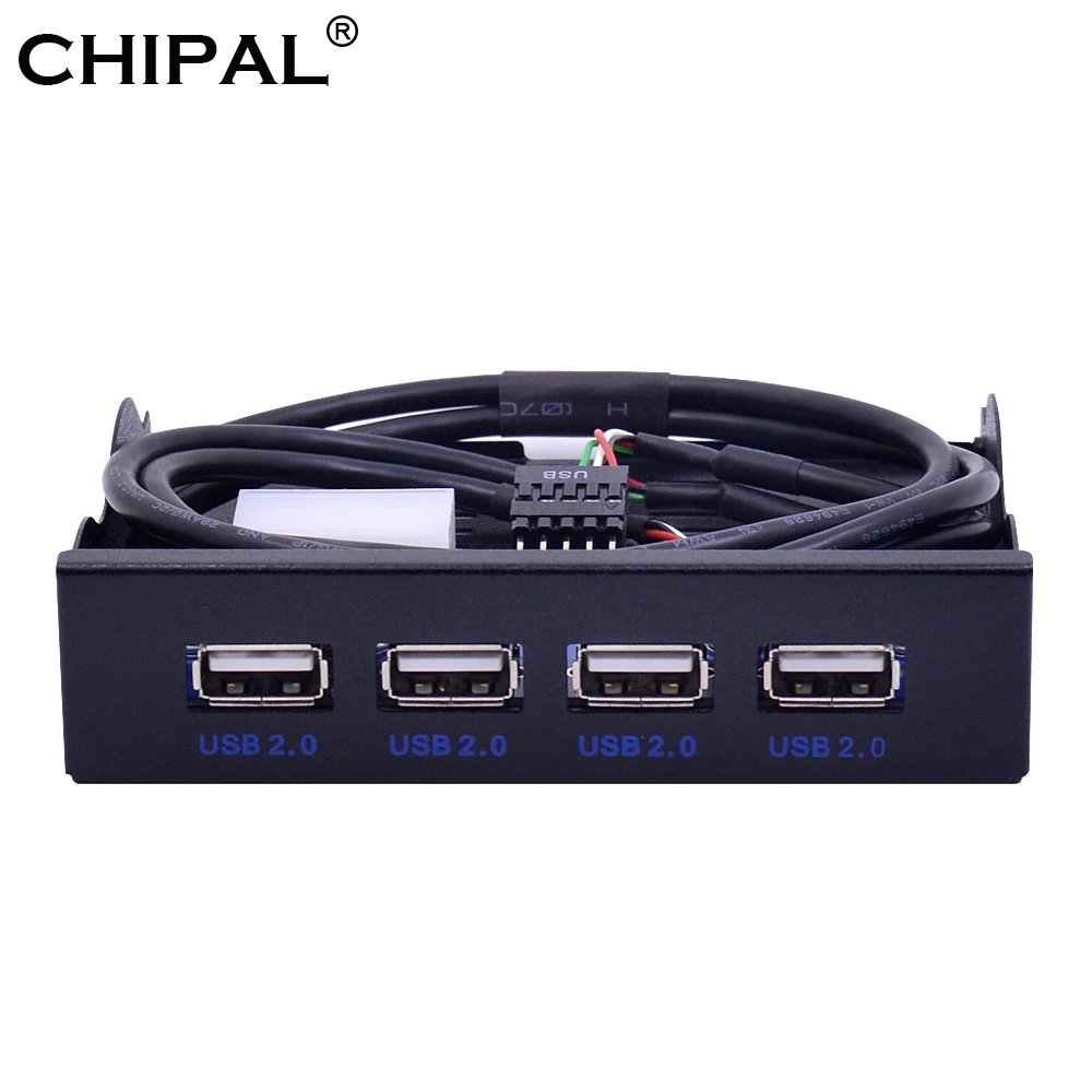CHIPAL 4 порта USB 2,0 концентратор USB2.0 адаптер PC Передняя панель расширения кронштейн с 10Pin кабель для рабочего стола 3,5 дюймов FDD флоппи-отсек