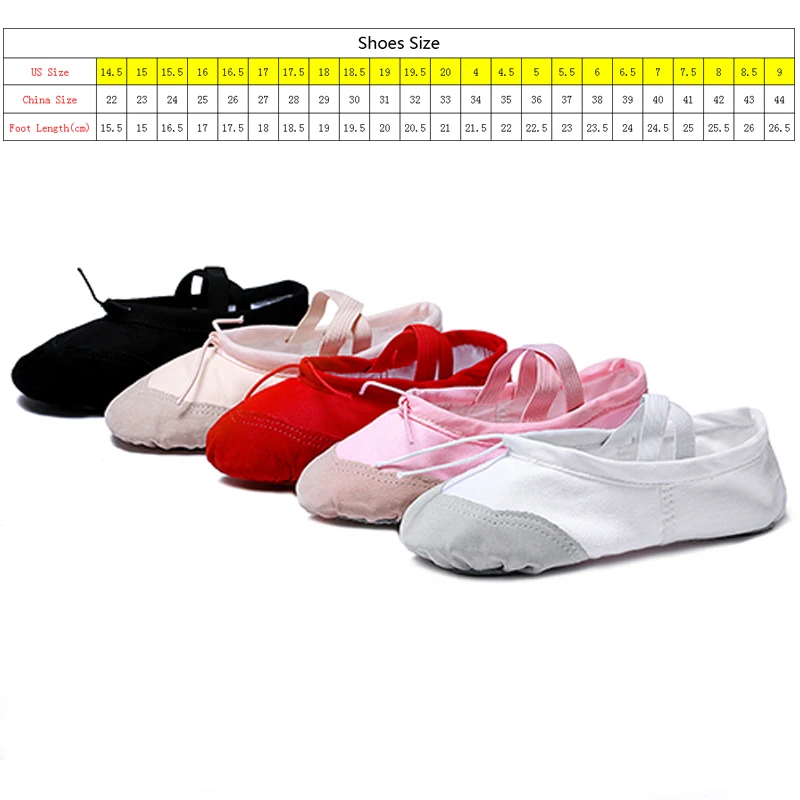 Children Ballet Dance Shoes Soft Bottom Practice Yoga Sneakers Girls Women Comfortable Slippers According The CM To Buy 01 02 |