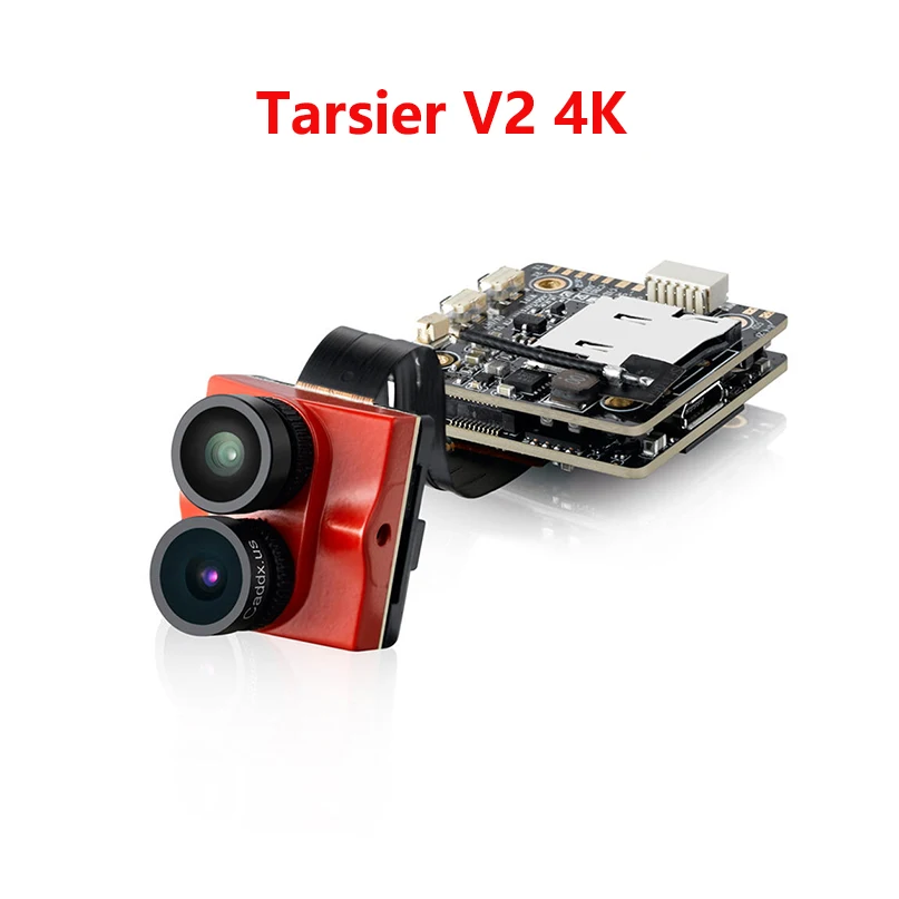 Standard V2 Red Caddx.us Tarsier V2 4K 30fps 1200TVL двойной объектив Супер WDR WiFi Мини FPV камера HD Запись DVR двойной аудио OSD для гонок Дрон - Цвет: Standard V2 Red