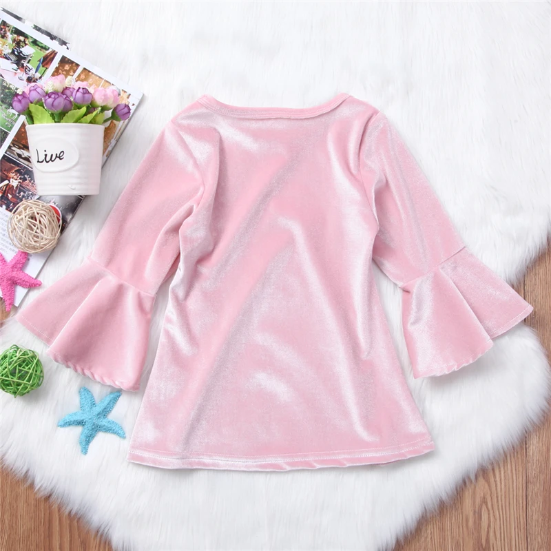 2019 г. Осеннее платье принцессы для маленьких девочек милое удобное вельветовое