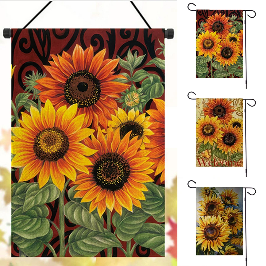 

1 PCS You Are My Sunshine Garden Flag Double Sided Sunflower House Yard Decorative Outdoor Garden Decorative(without Flagpole)