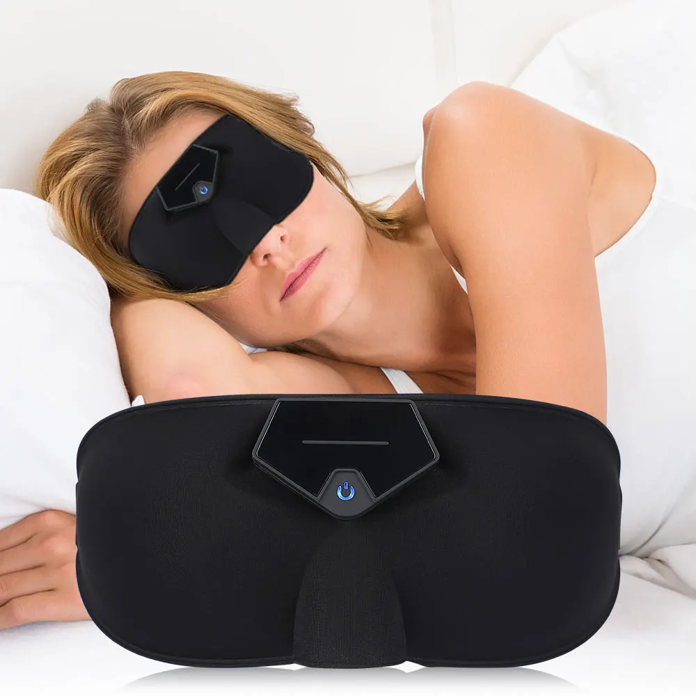

Smart Eye Mask Head Wireless Electric Pulse Massager Sleep Aid Stress Relief Home Sleep Eye Shades Forehead Massager