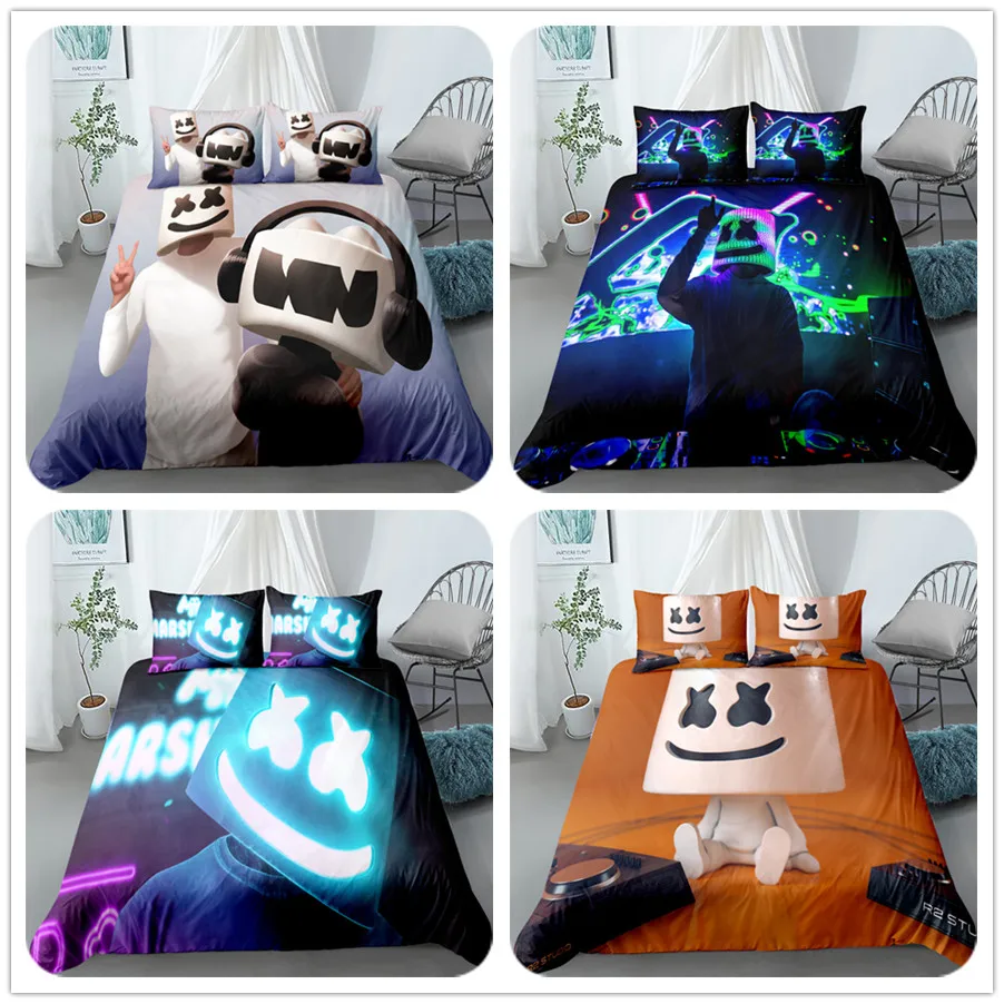 

DJ cartoon duvet cover set single twin double queen king cal king size bed linen set
