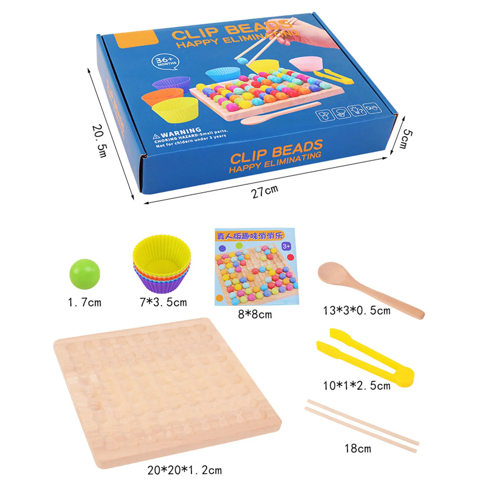 

Rainbow Wooden Go Games Set Dots Beads Board Games Toy Rainbow Clip Beads Puzzle Educational Toys For Kids