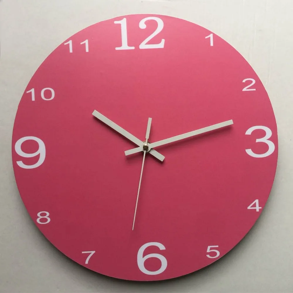 Приграничные поставки креативные MDF Висячие Часы для учебы гостиной FDM простые
