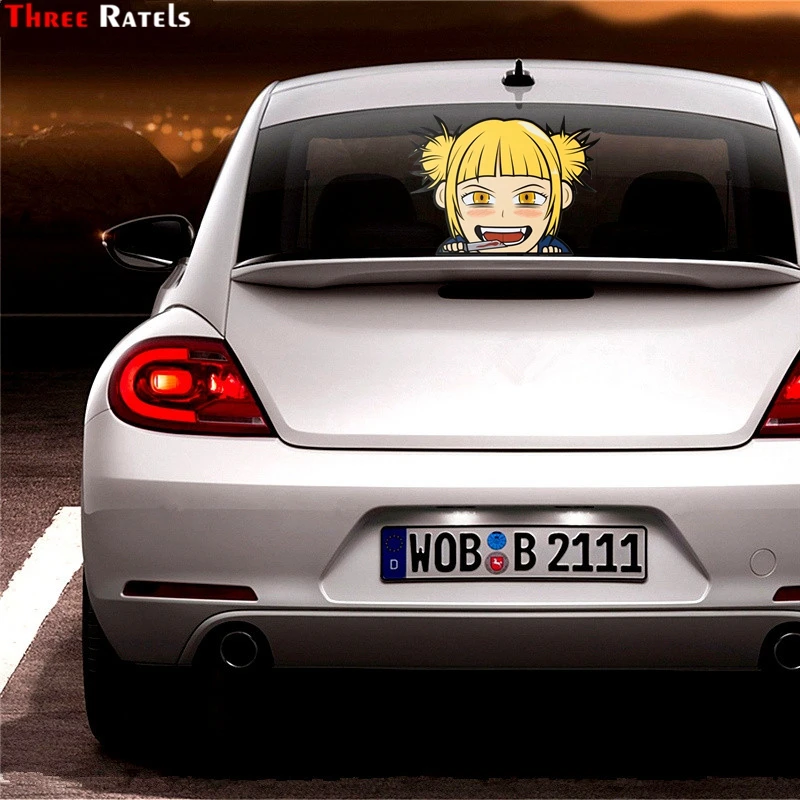 Three Ratels FC106 3D Toga Himiko аниме Peeking мотоциклетная фотография виниловая наклейка