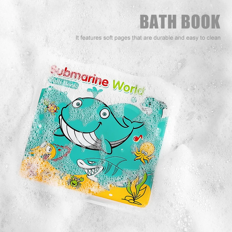 

Cartoon Bath Books for Babies Toddlers Waterproof Floating Shower Books with Sound Baby Soft Book Educational Bathroom Toys