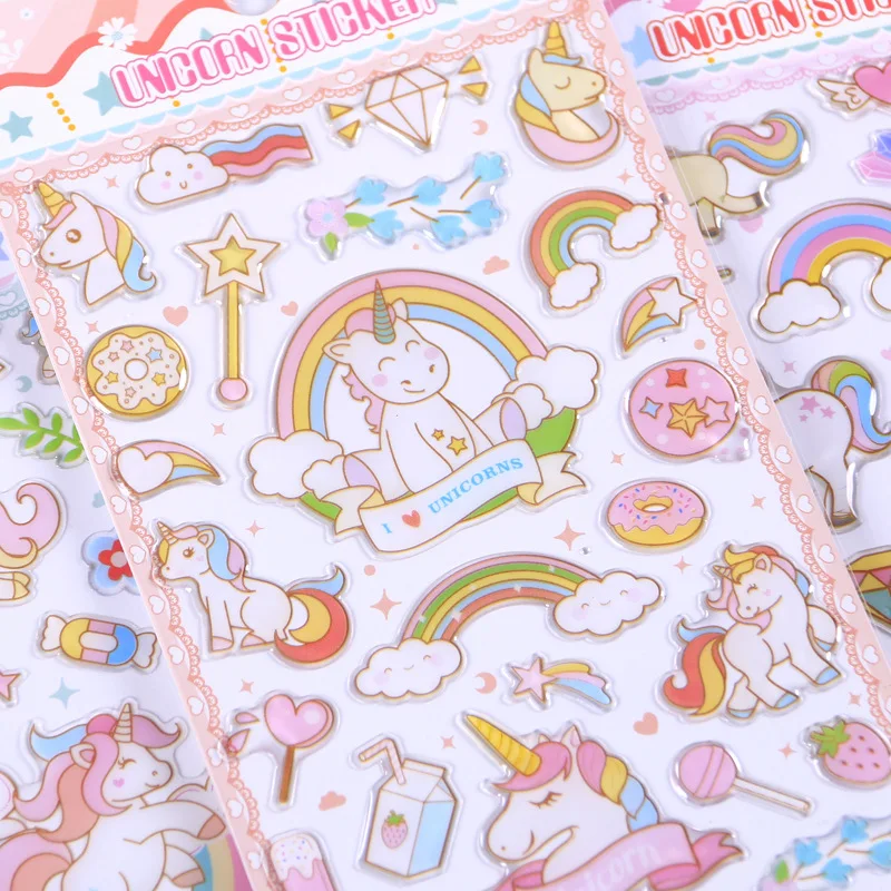 1 шт./лот Kawaii канцелярские наклейки Единорог девушка сердце декоративные