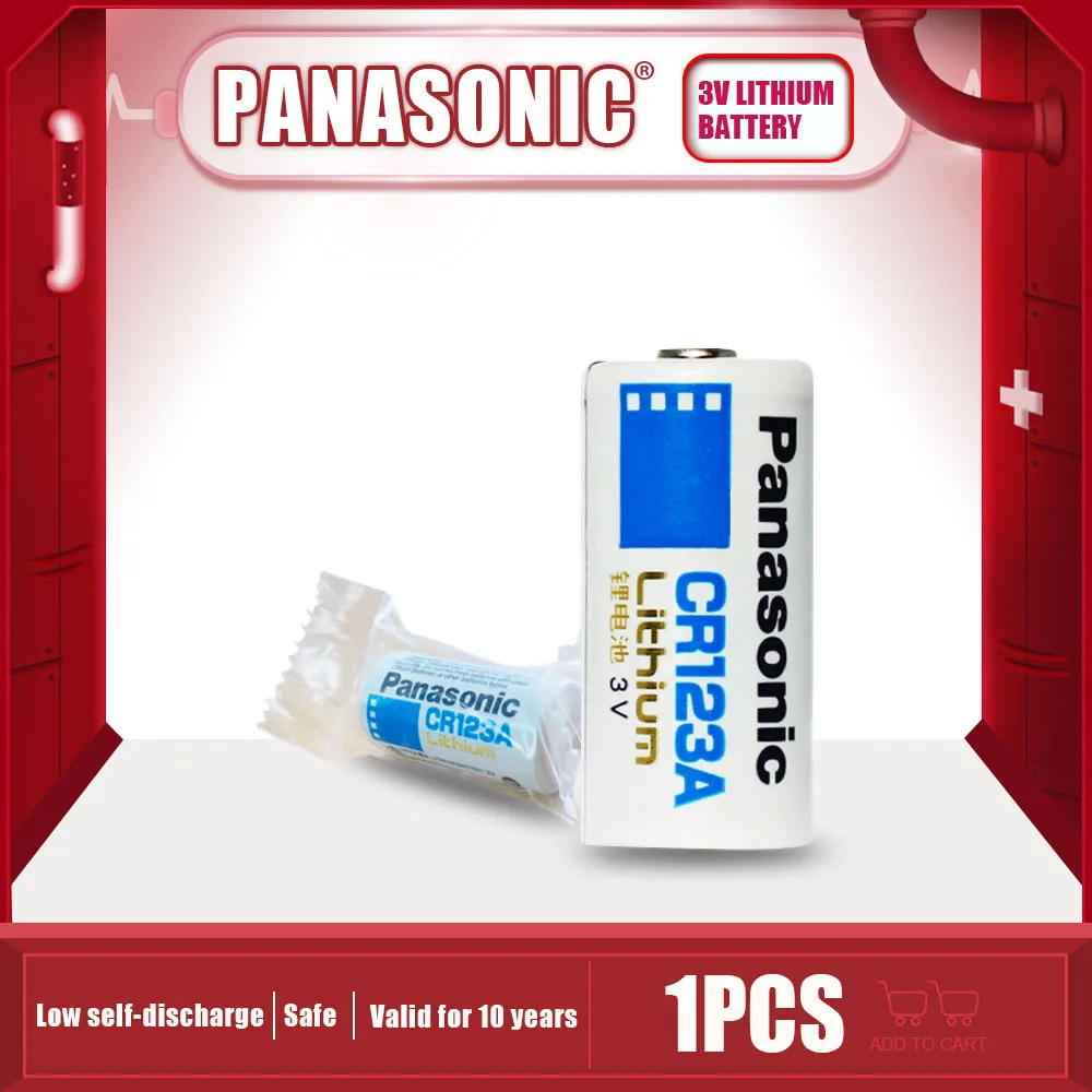 Оригинальная литиевая батарея Panasonic CR123A 3 в CR17345 16340 CR 123A CR123 1 шт. сухая Первичная