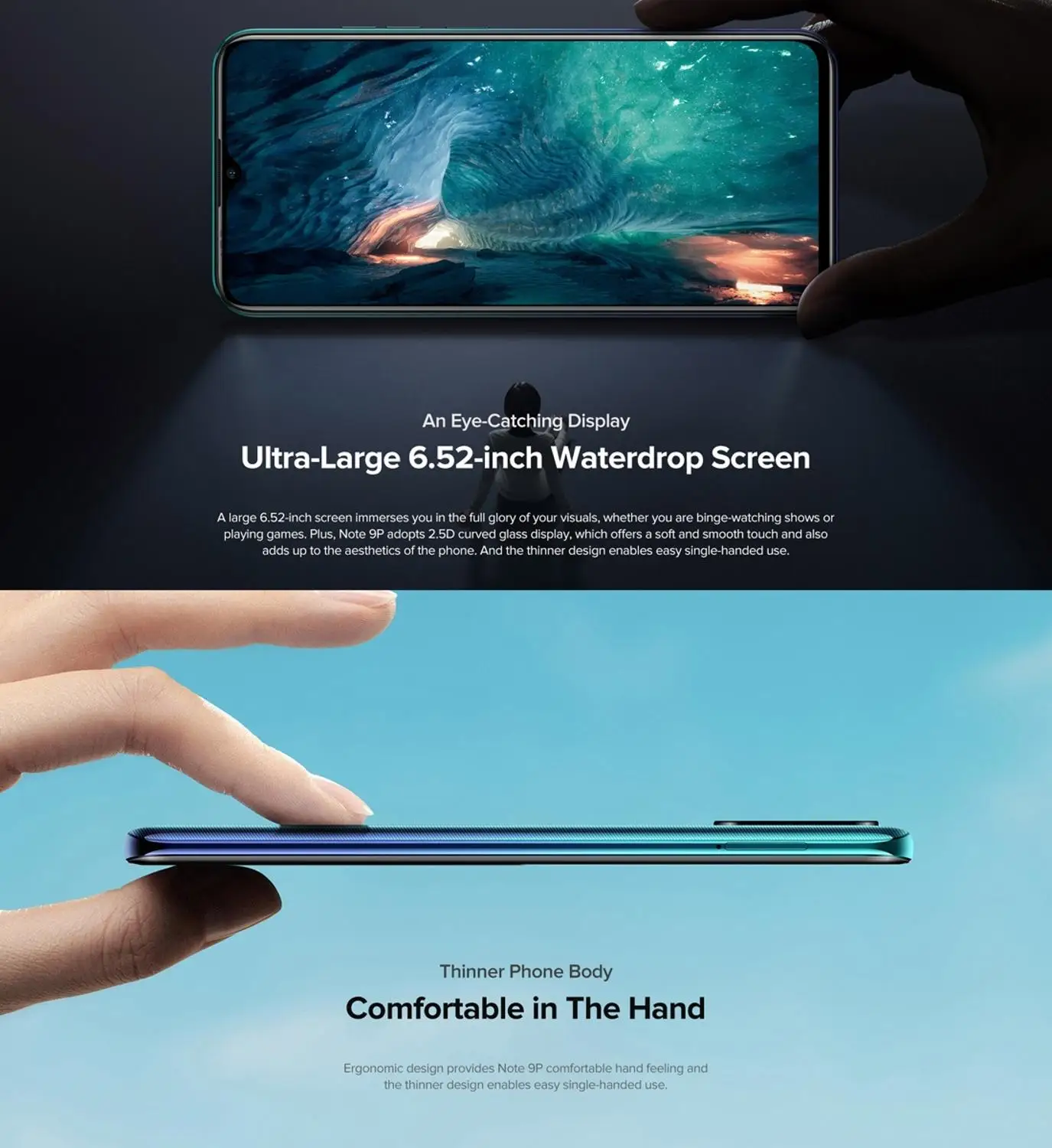 Чехол накладка Ulefone Note 9P 4G мобильный телефон Android 10 смартфон 6 52 &quotкапля notch Экран 4