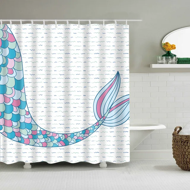 Занавеска для ванной морская черепаха Водонепроницаемая занавеска душа