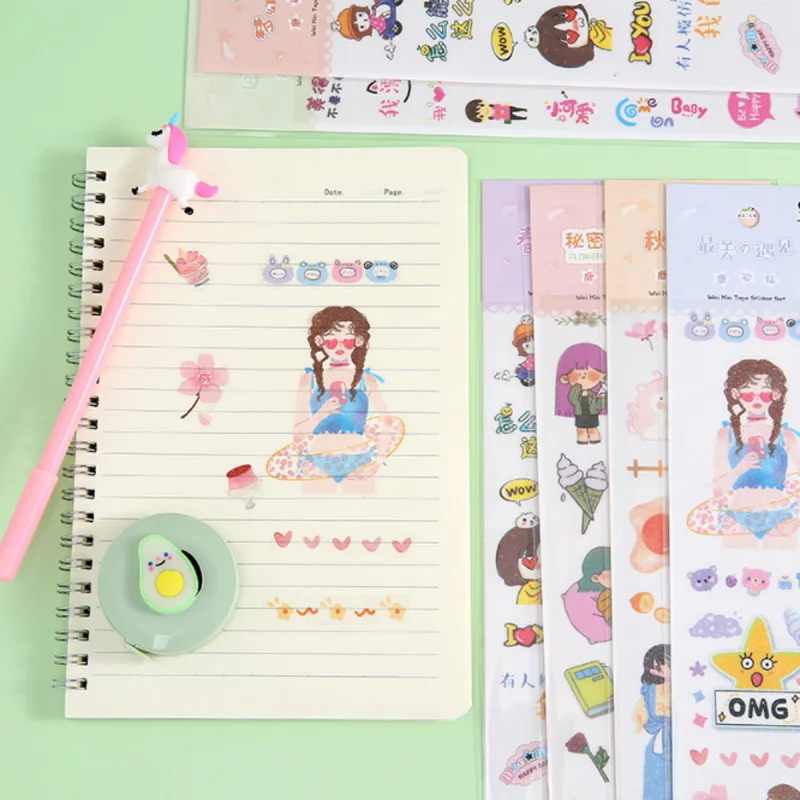 5 шт. футболка с длинными матовая Женская учетную запись наклейки разнообразие