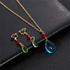 Ожерелье с подвеской в виде дворца из японского мультфильма Воющий замок ожерелья с синими кристаллами для женщин и мужчин ювелирные изделия для косплея и вечеринки