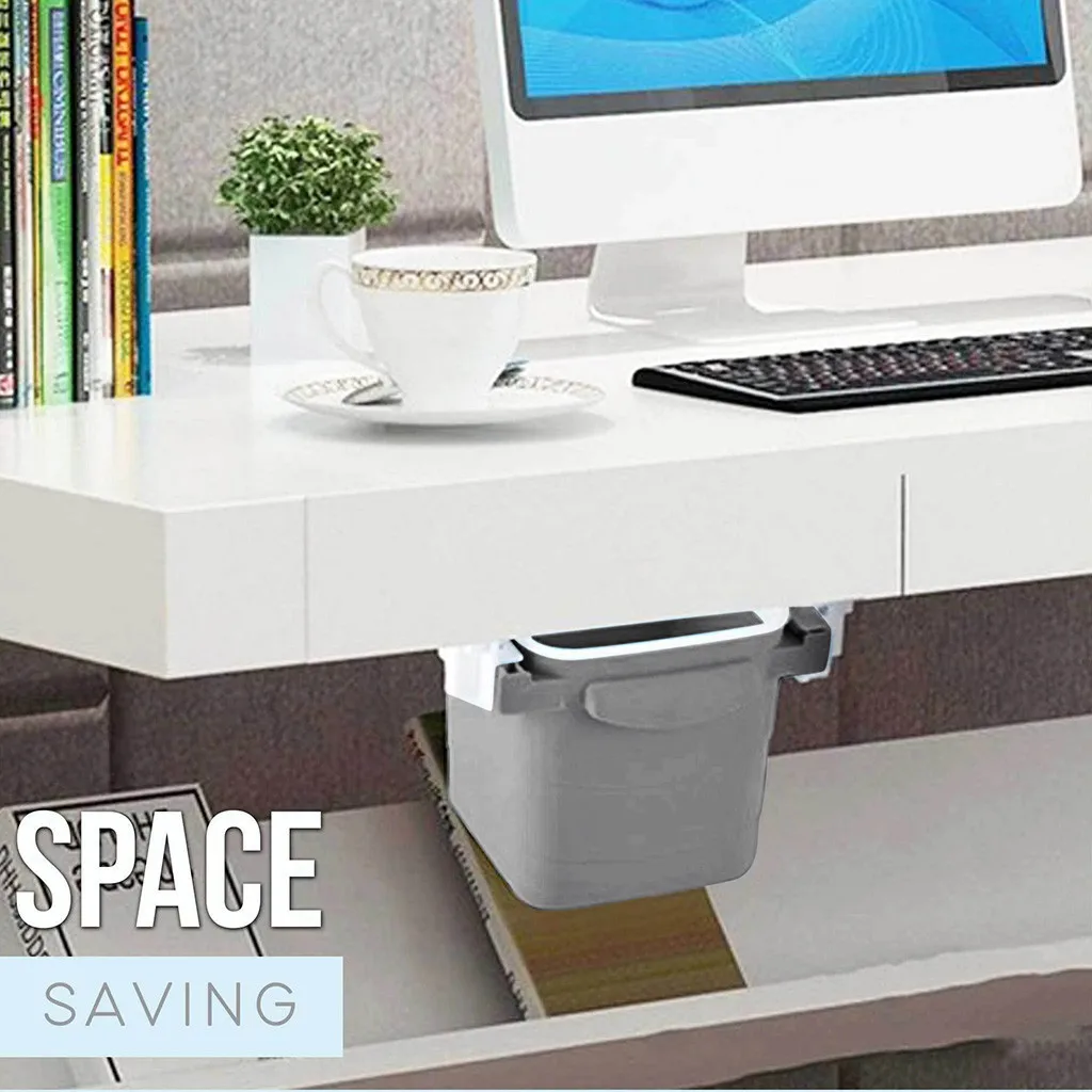 Самоклеящаяся мусорная корзина скрытая Выдвижная для офисного стола