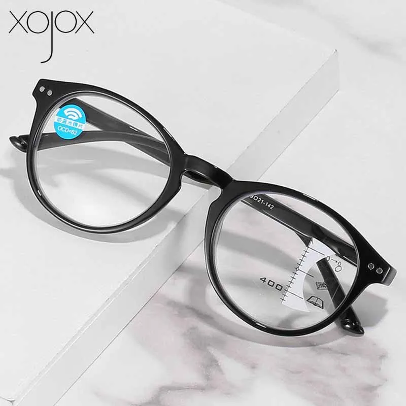 

Очки для чтения XojoX прогрессивные многофокальные для мужчин и женщин, винтажные круглые аксессуары для дальнозоркости, дальнозоркости, дал...