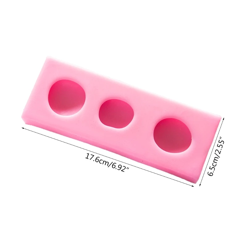 

Epoxy Resin Mold 3 Stones Candle Silicone Mould DIY Crafts Plaster Soap Decorations Making Tool