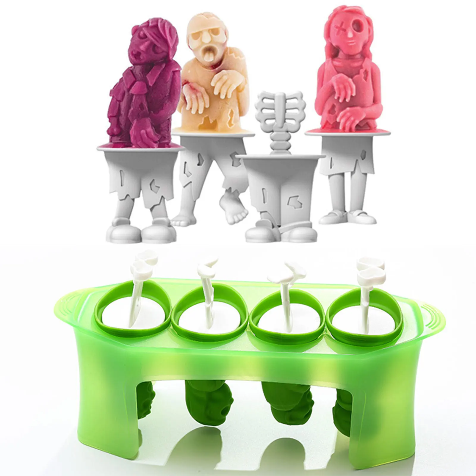 

3 Styles Summer Funny Silicone Mould Household Solid Color Human Shape Food Mold DIY Tools for Ice Cream Ice Candy