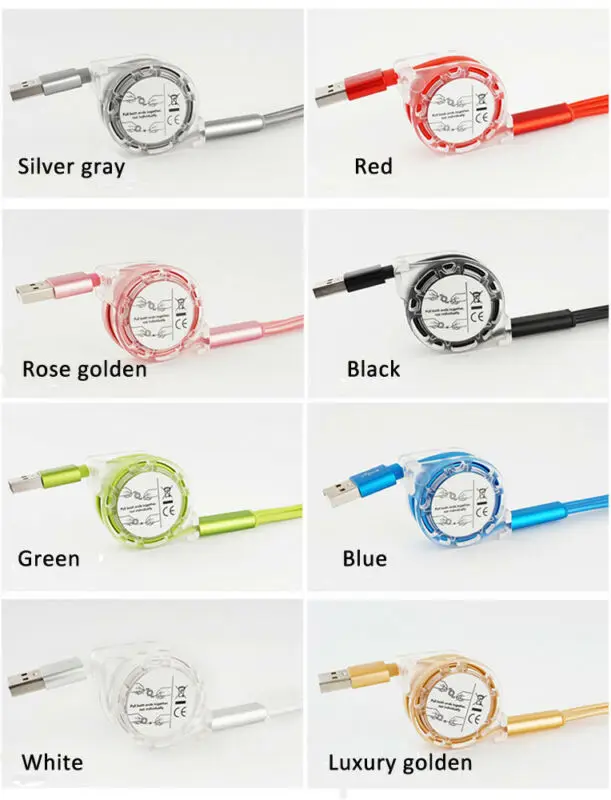 Retractable 3-In-1 Micro USB+Type C+ 8PIN Charging Data Cable For Android Phones Huwei Samsung | Электроника