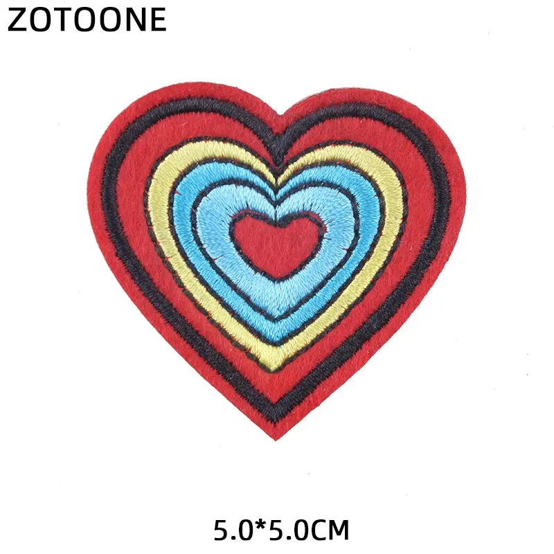 Цветные патчи ZOTOONE с цветами и сердцем наклейки для одежды футболок