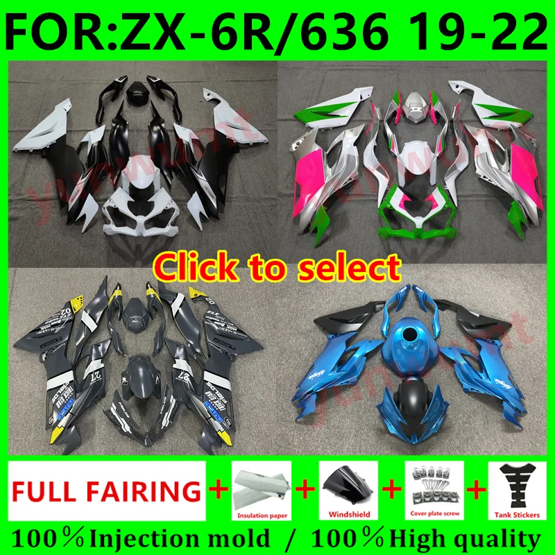 

New ABS Motorcycle Injection Whole Fairing fit for Kawasaki Ninja ZX6R ZX-6R 636 2019 2020 2021 19 20 21 Bodywork full fairings