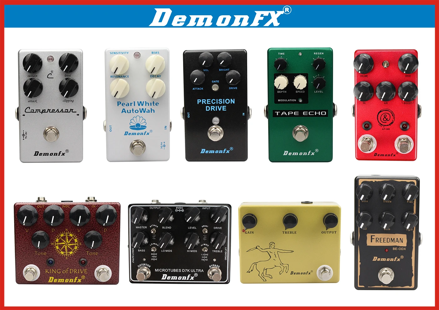 

Demonfx High Quality Delay Electric Guitar Pedal Effect Delay Overdrive Distortion Chorus With True Bypass