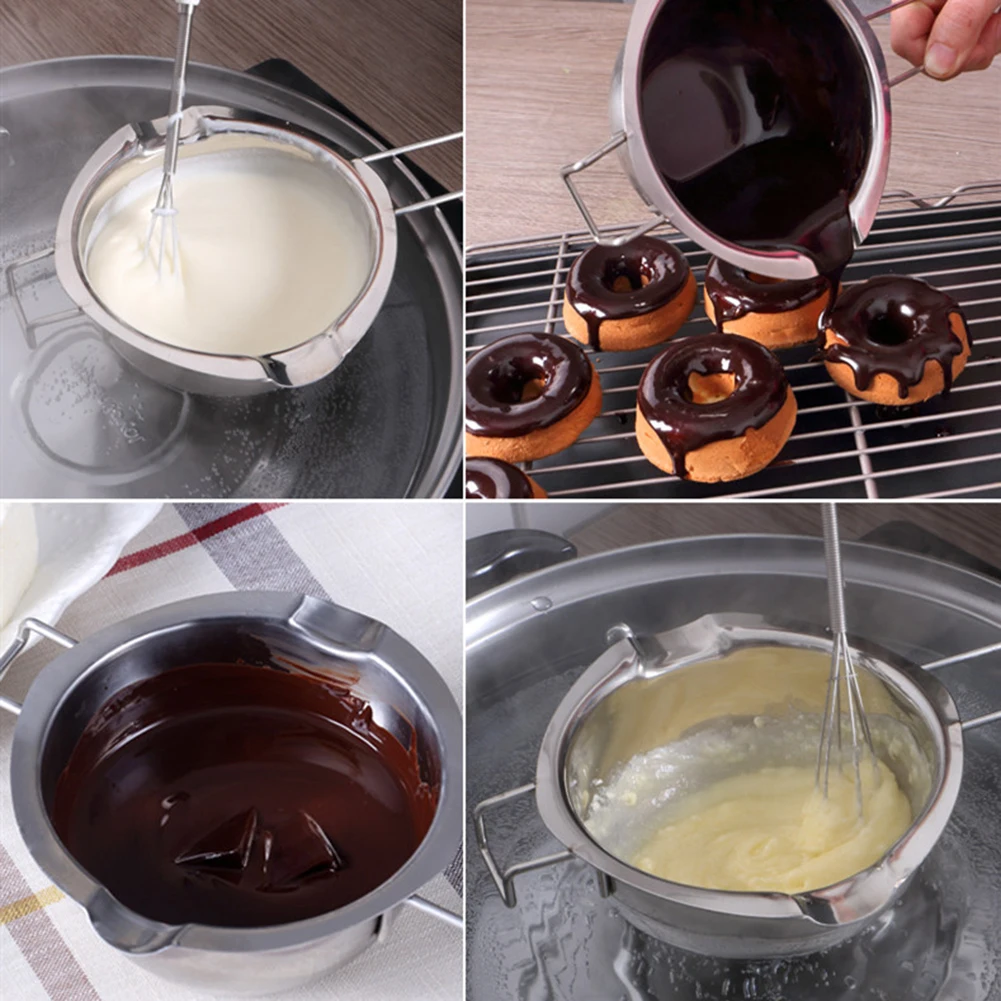 Двойной котелок из нержавеющей стали 304 для таяния масла шоколада сыра с длинной