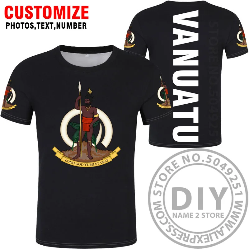 

VANUATU t shirt diy free custom made name number vut t-shirt nation flag vu republic country college photo text print 0 clothing